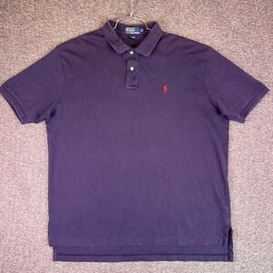 Polo Ralph Lauren Shirt Mens XL Navy Short Sleeve Classic Fit Cotton Polo Preppy